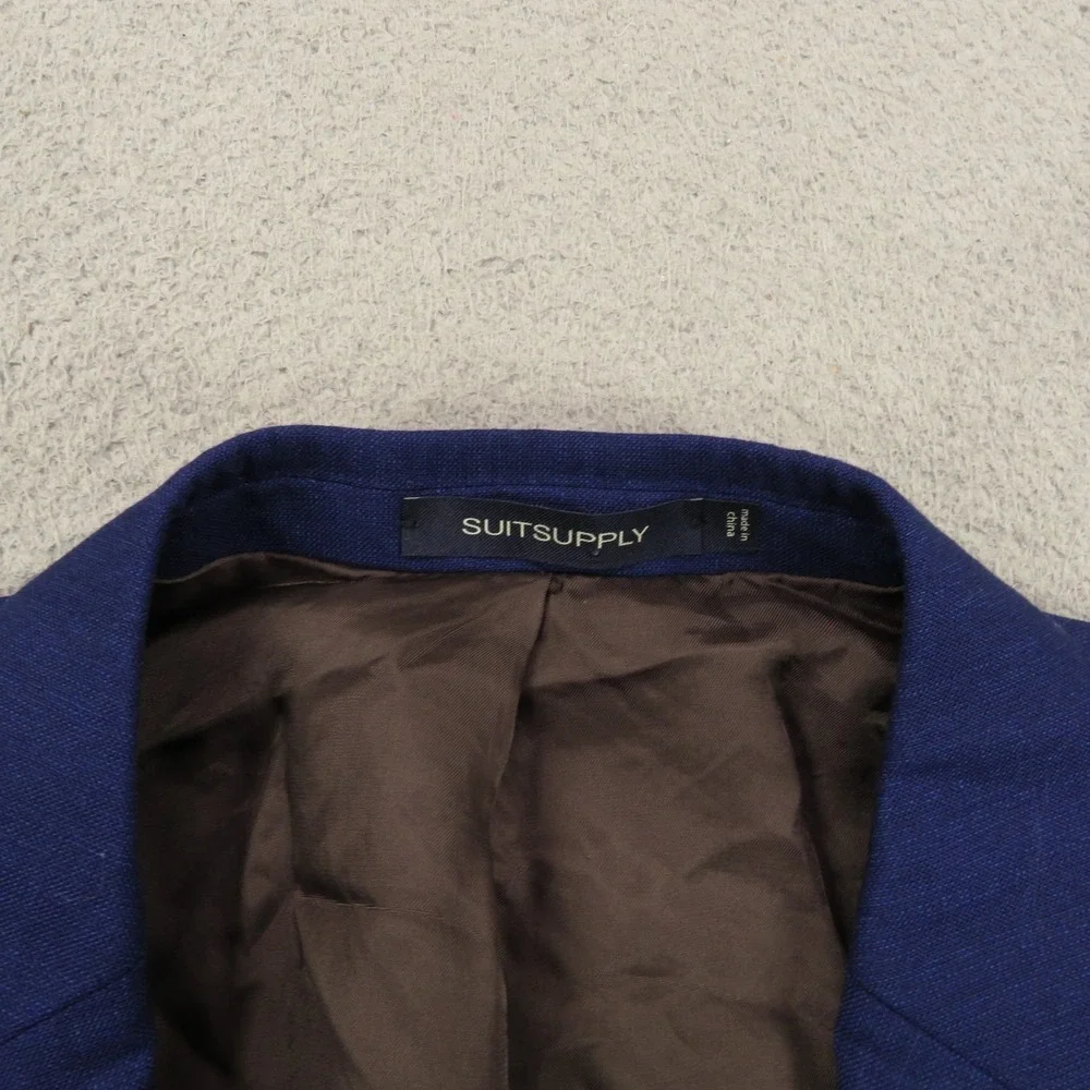 SuitSupply 44R Blazer Lazio Slim Single Breasted Vitale Barberis Wool Blue